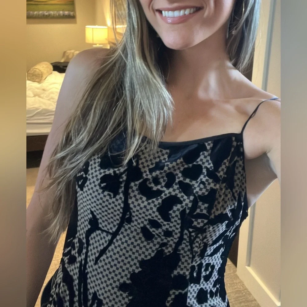 Free People vintage velvet high low dress - Picture 2 of 2